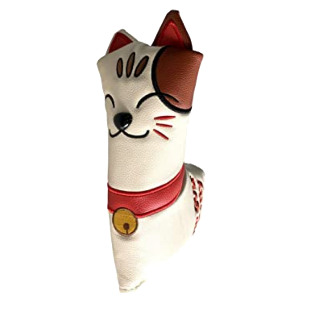 Golf Putter Head Cover PU Leather Lucky Cat Blades Headcover Club Golfer Gift