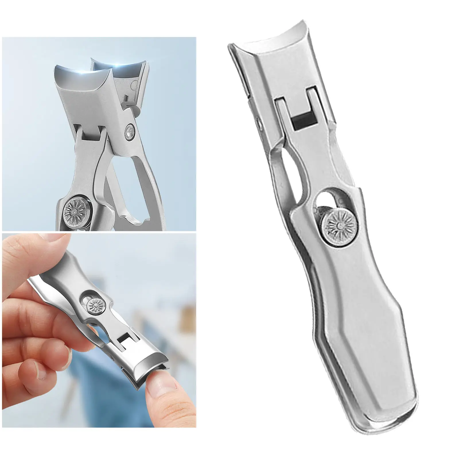 Finger Nail Clippers Oversized Heavy Duty Wide Jaw Opening Toenail Clippers for Thick Nails Seniors Men Women Elderly