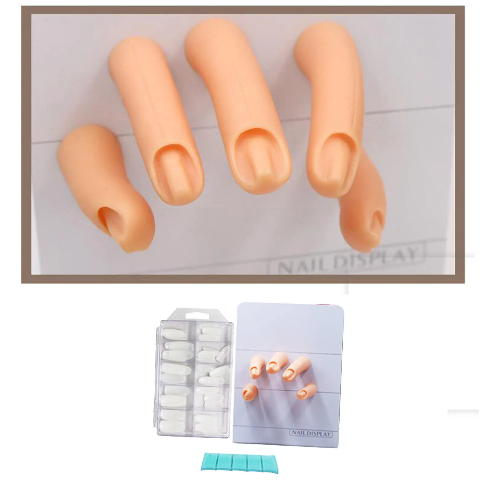 Movable Nail Art Training Tool Decoration Design Learning Silicone Manicure Supply Magnetic Plastic Training Hand for Beginners