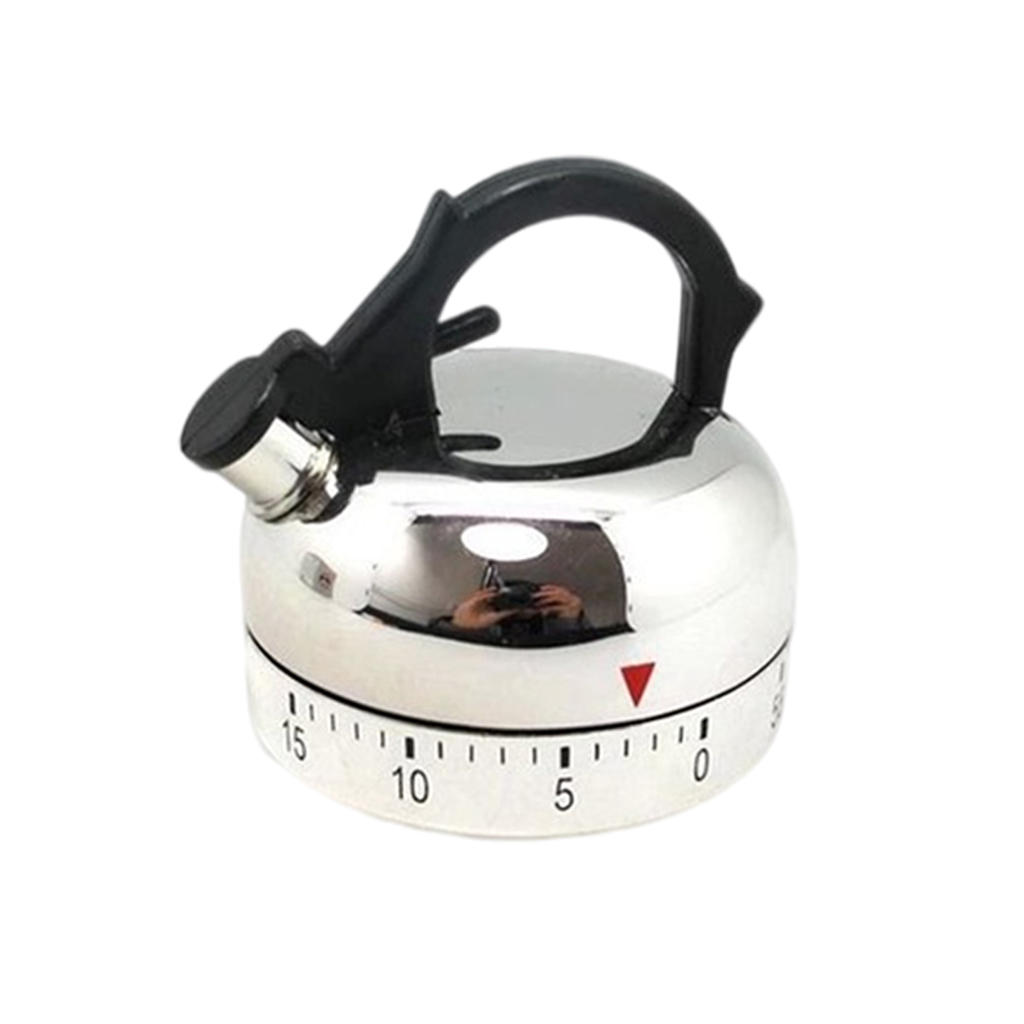Household Mechanical Timer Kitchen Tools Teapot Shaped Time Management count down Alarm Kitchen Bell for Sports Baking Cooking