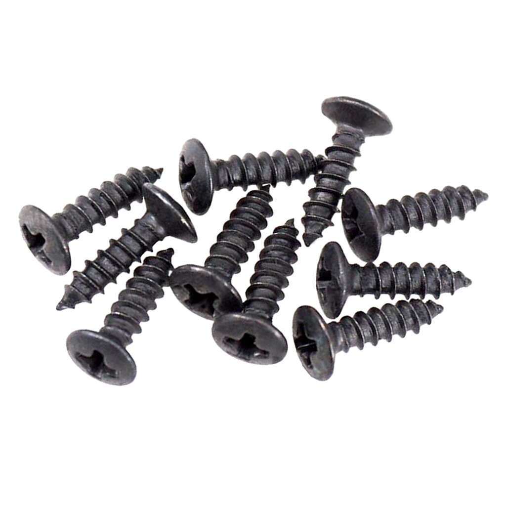 Set of 50 Pieces Pickguard Mounting Screws for Electric Guitar, Bass Accessory Black 12mm