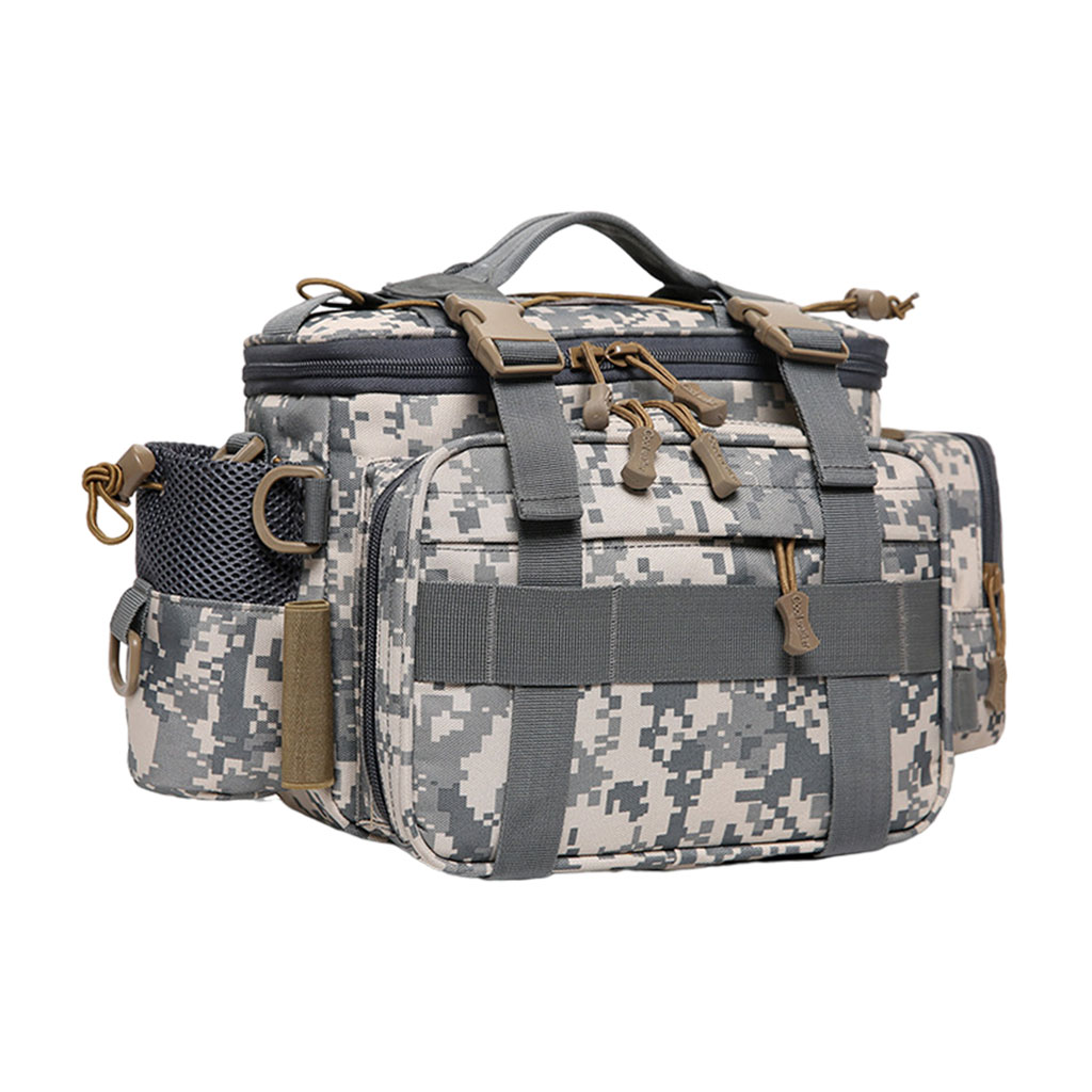 Fishing Tackle Bag 900D Oxford Lure Gear Shoulder Storage Bag Pack Organizer for Camping Fishing Hunting Hiking Outdoor