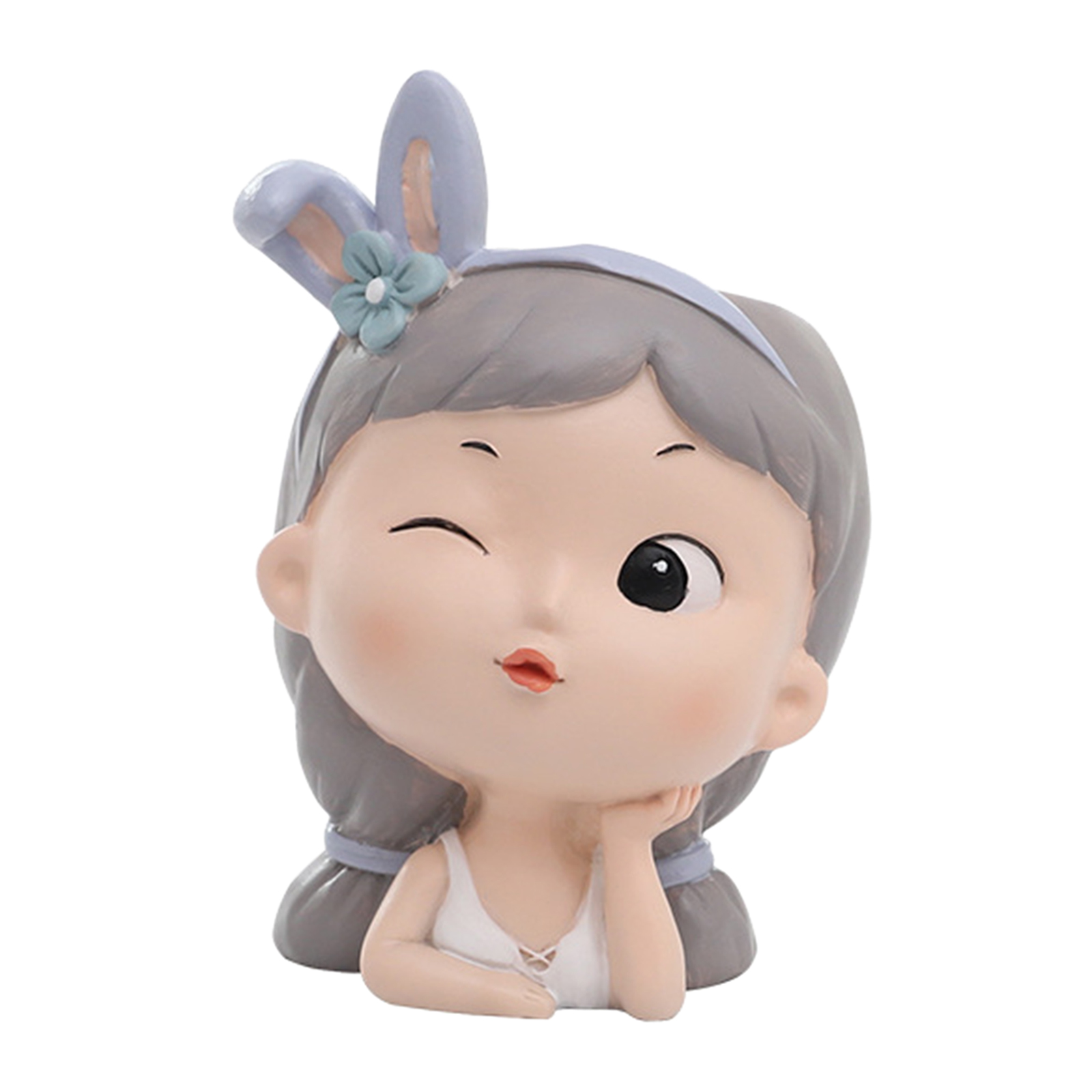 Cute Girl Succulent Planter Pots with Drainage Hole, Large Bonsai Pots Decorative Cactus Pots Flower Container Decoration