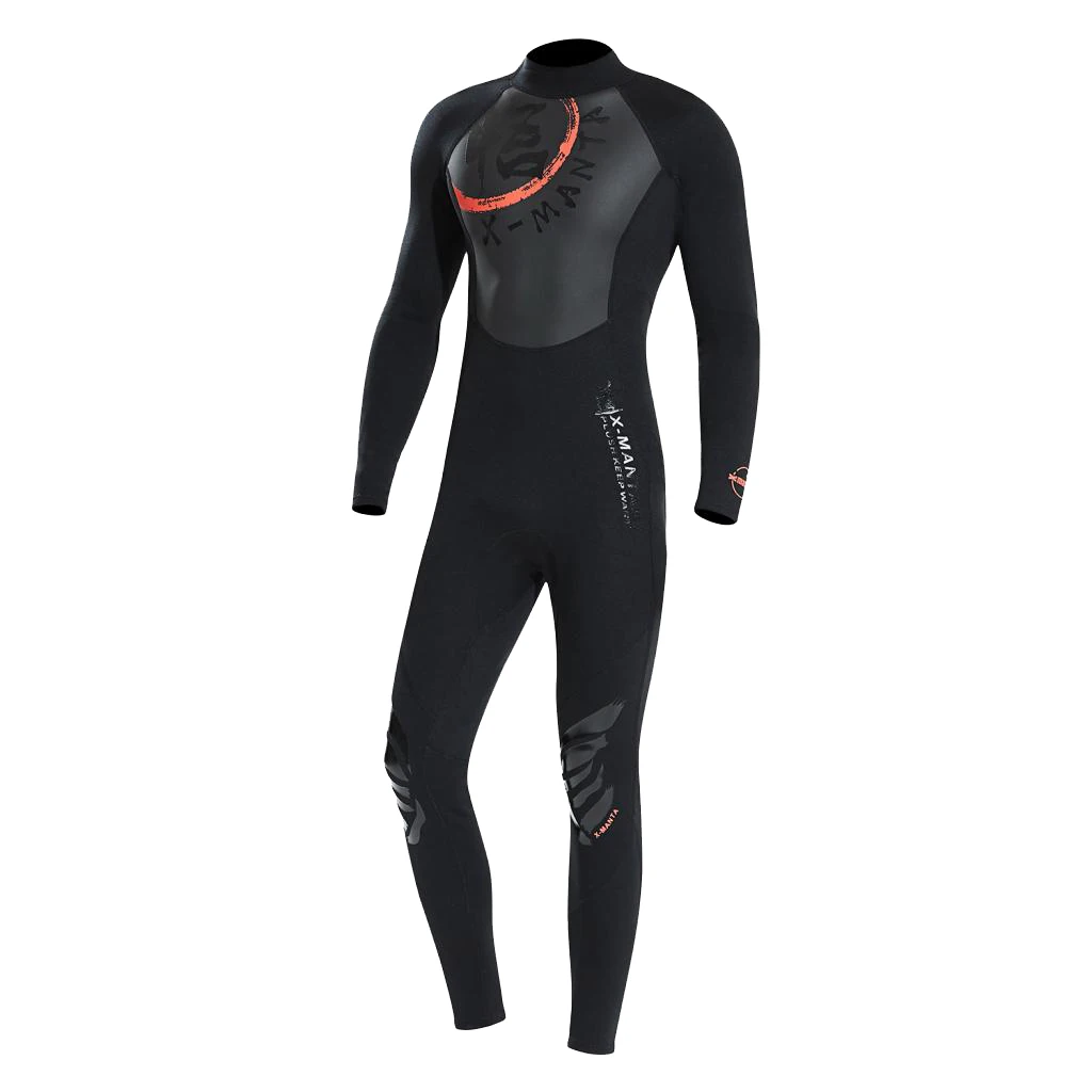 Neoprene Wetsuit Back Zip Full Body Wetsuits Swimwear for Men Snorkeling Diving Swimming