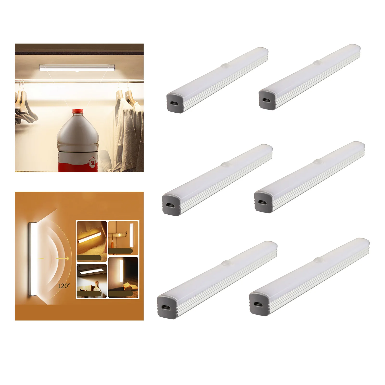 LED Under Cabinet Light Hand Sweep Switch Under Cabinet Night lights Bar for Kitchen Sensor Lamp Wardrobe Hallway Living Room