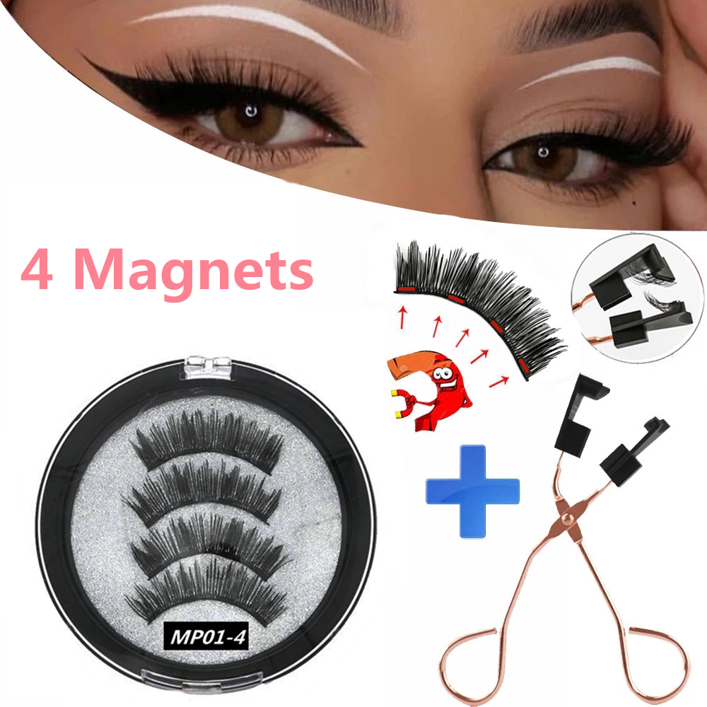 Best of Magnetic Eyelashes Handmade Magnetic False Eyelashes Magnet Mink Hair False Eyelashes Natural Magnetic Reviews & Tips