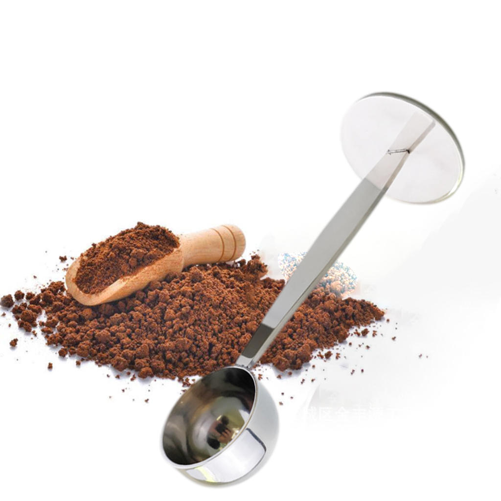 Dual-Purpose Coffee Spoon Kitchen Accessories Coffee Tamping Tool Press Powder Spoon Espresso Spoon Measuring Spoon for Barista