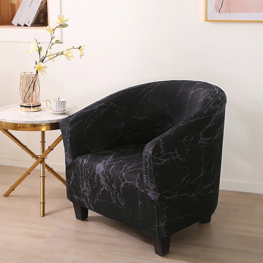Stretch Velvet Tub Chair Covers Armchair Slipcovers Couch Furniture Protector Home Decoration