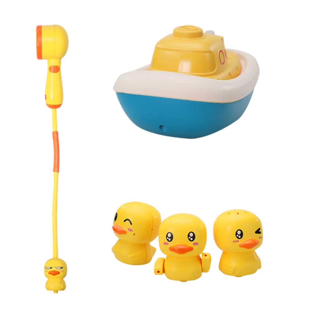 Toddler Baby Electric Duck Water Spray Bath Shower Toys Water Pump Sprinkler, 3 Spraying Modes