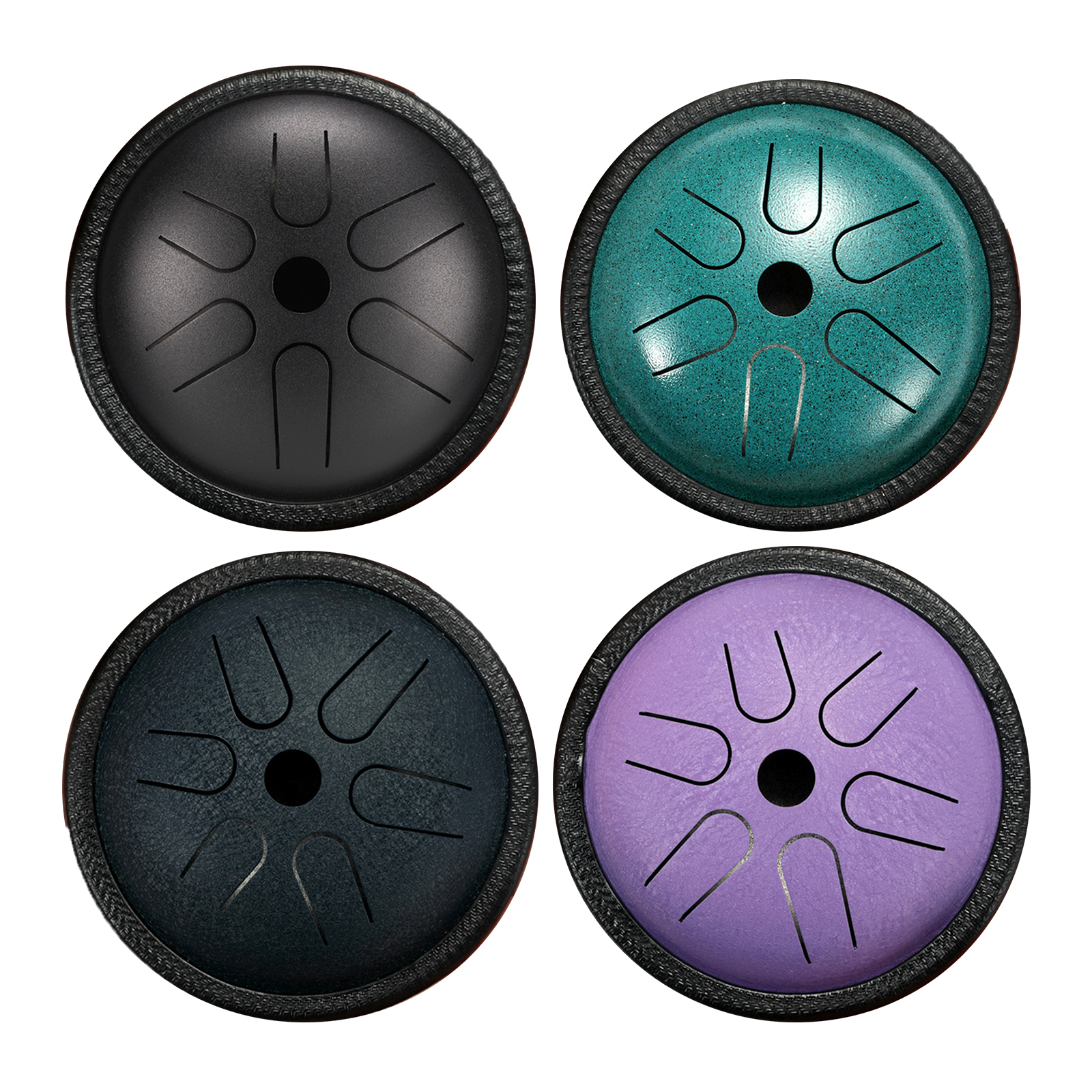 Mini Ethereal Drum Kits, 6 Notes 5.5 Inches Handpan Drumming Percussion Instrument with Carry Bag Musical Book Drumsticks Decor