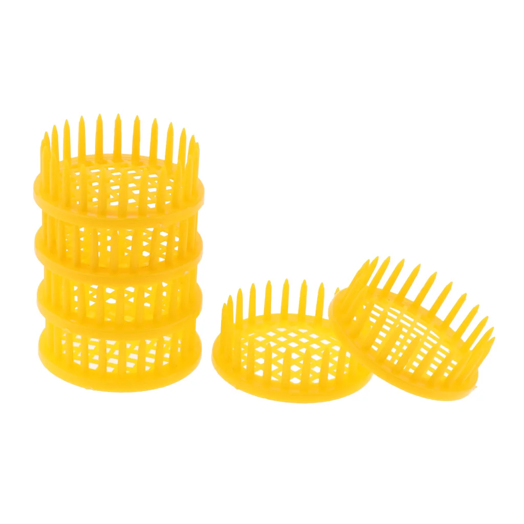 6PCS Plastic Round Needle Queen Bee Cage Beekeeping Rearing Tool Supplies