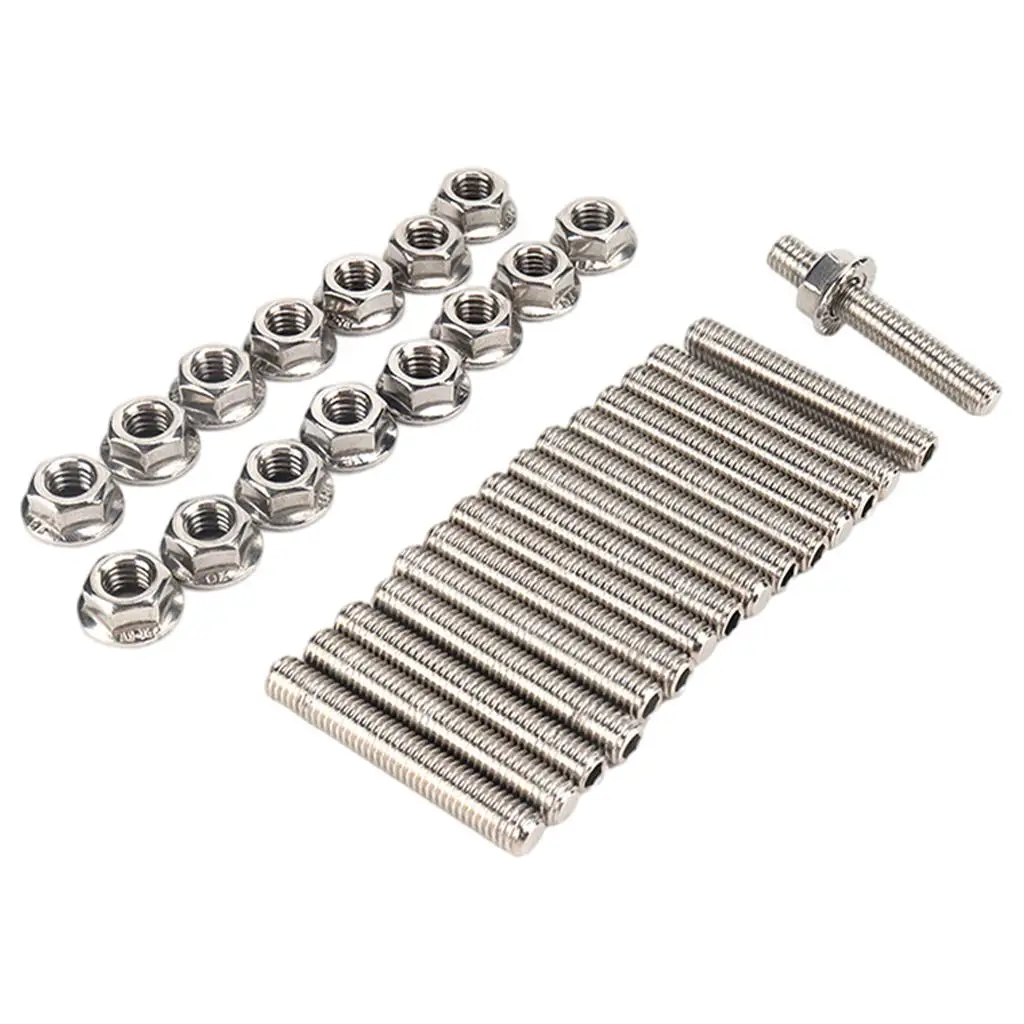 Exhaust Manifold Studs Bolt Kit Accessories Spare Parts Fit for Ford 4.6L 5.4L V8 Engine Premium Professional High Performance
