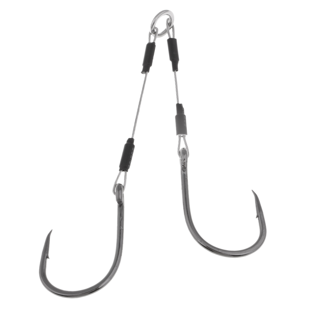 Double Fishing Hooks High Carbon Steel Fishing Assist Hook for Fish Attract