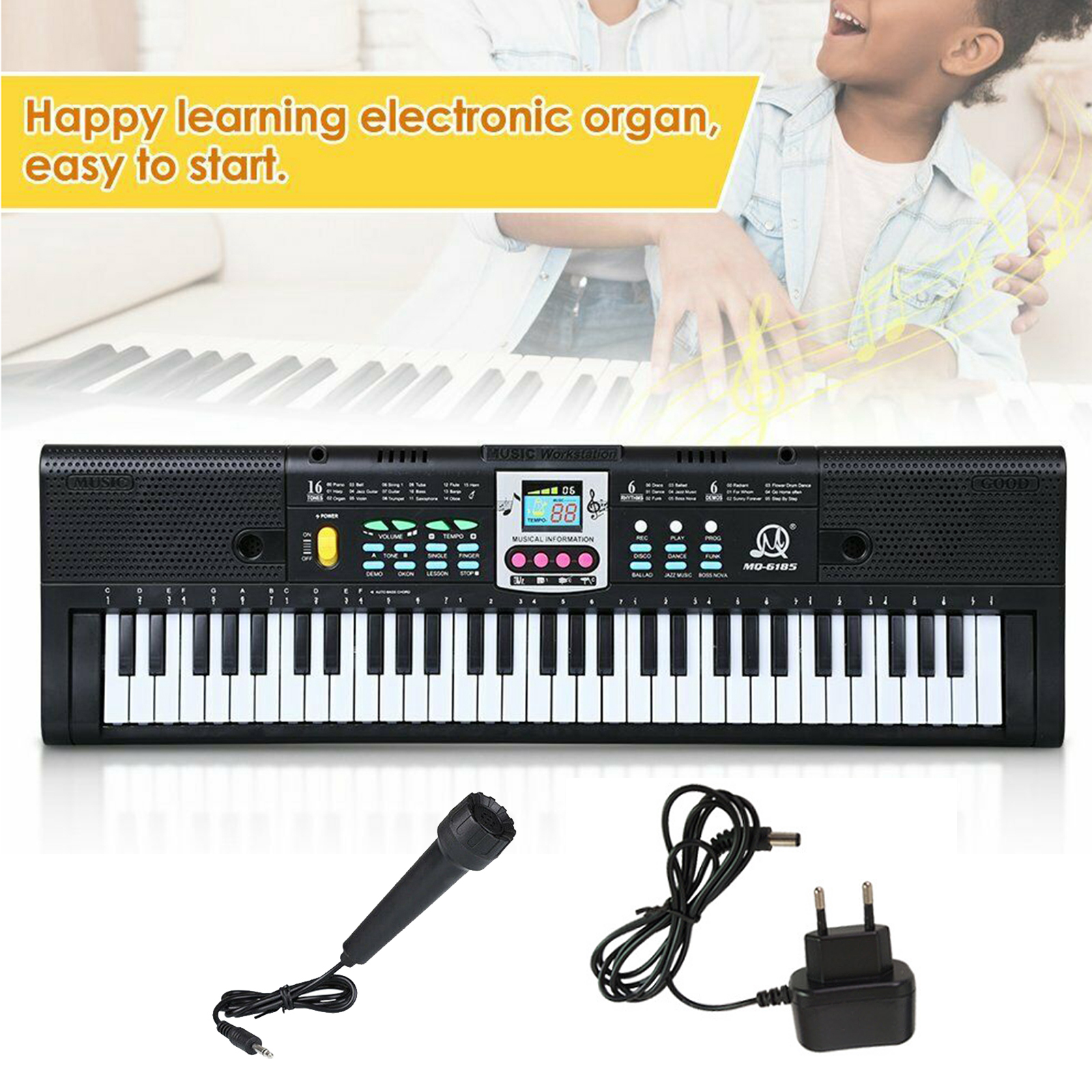 61 Key Digital Music Electronic Keyboard Key Board Electric Piano Gift EU