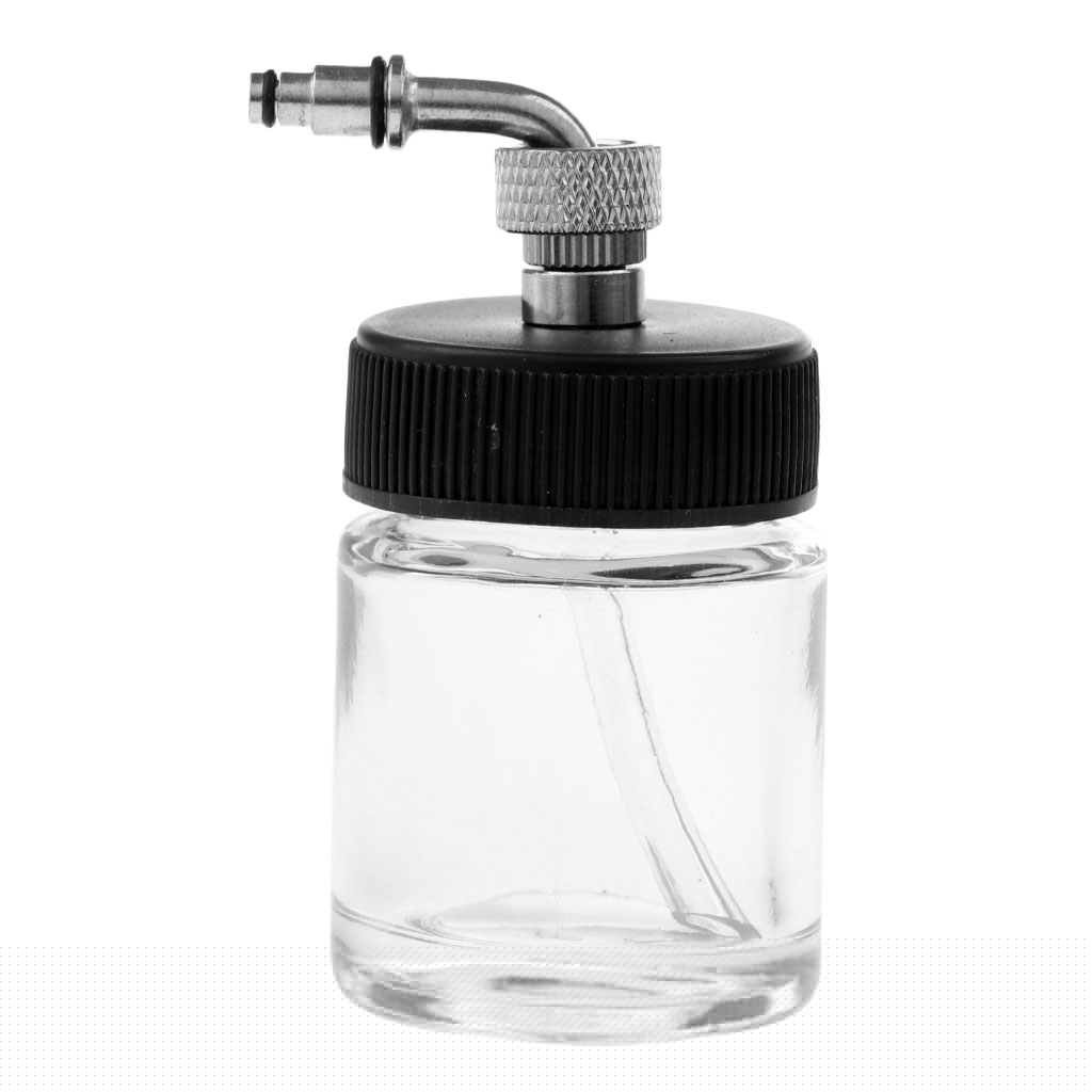 22CC Clear Dual-Action Side-Pot Airbrush Glass Bottle Airbrushing Paint Cup