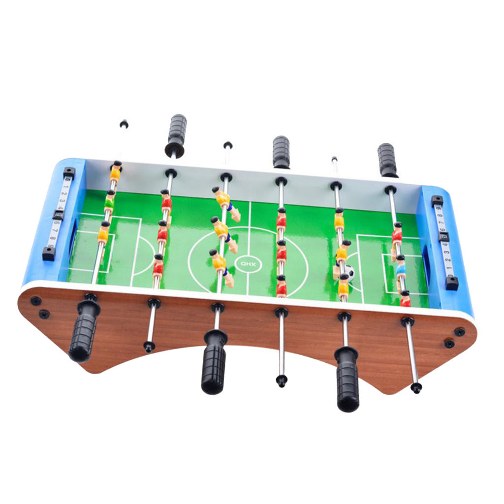 Wooden Table Top Soccer Game w/Footballs Set for Kids Arcades Parties Toys