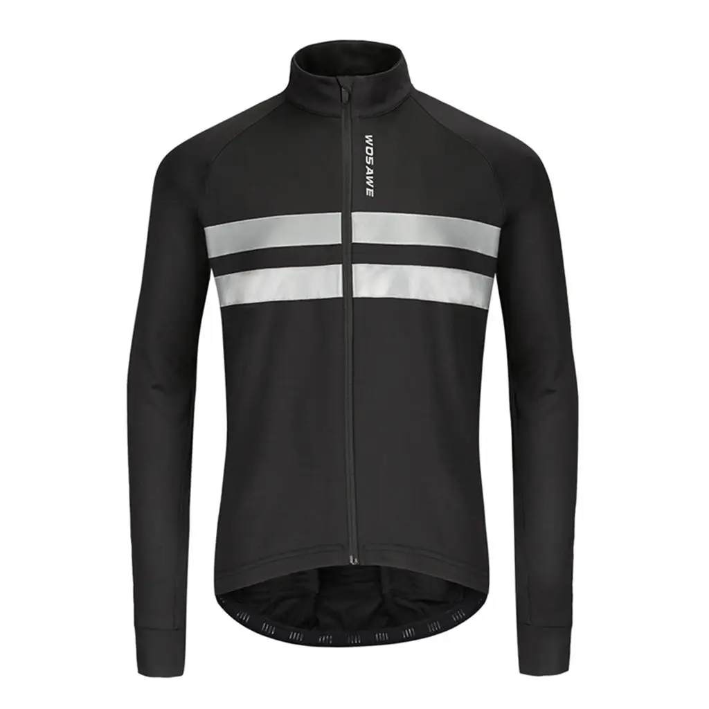 Cycling Jacket Top Long Sleeve Zipper Bike Running Riding Racing Jersey Thermal O-Neck Cycling Equipment Unisex
