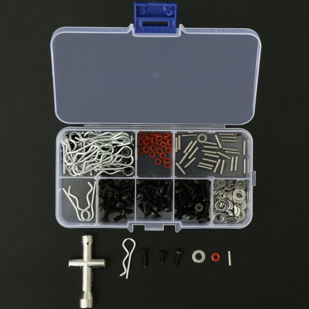 270 in One Set Screws Box Repair Tool Kit for 1/10 HSP RC Car DIY Kits, Comes in A Durable Case