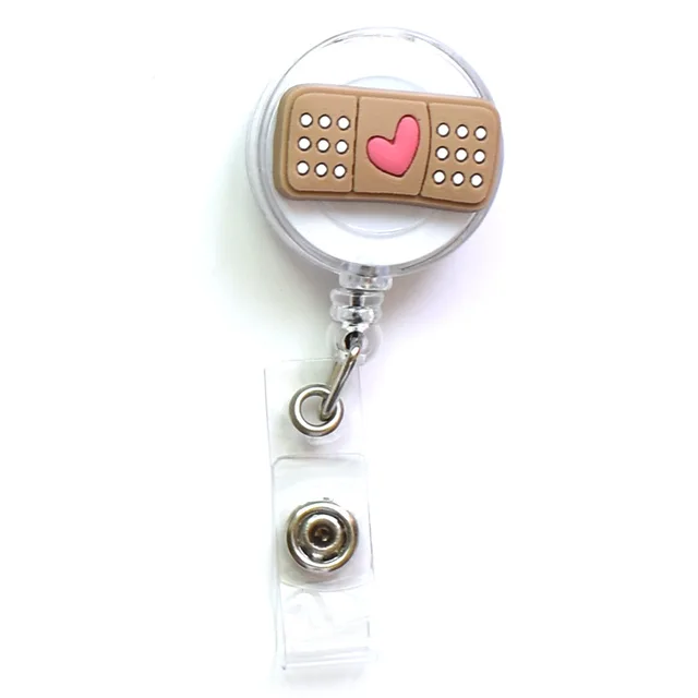 New 1 Piece High Quality Silicone Retractable Doctor Nurse Badge Holder  Reel Cute Cartoon ID Card Holder Keychains - AliExpress