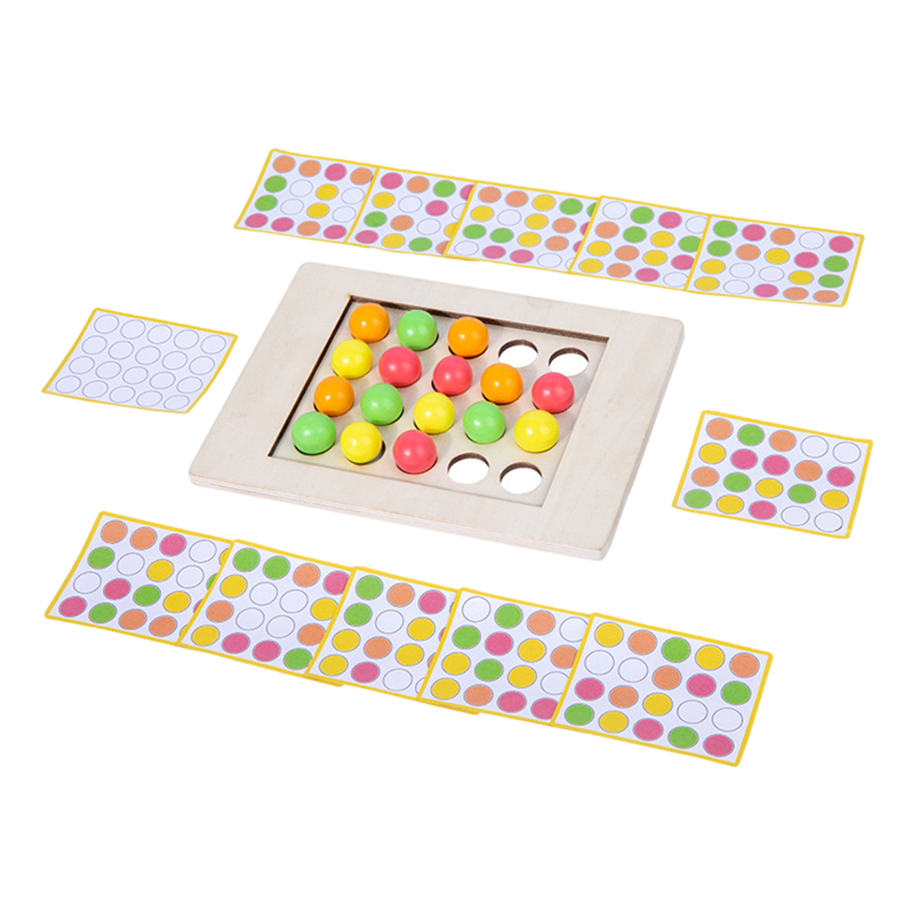 Colorful Color Matching Board Montessori Rolling Ball Logical Thinking Training Finger Dexterity Toy Gifts for Toddlers