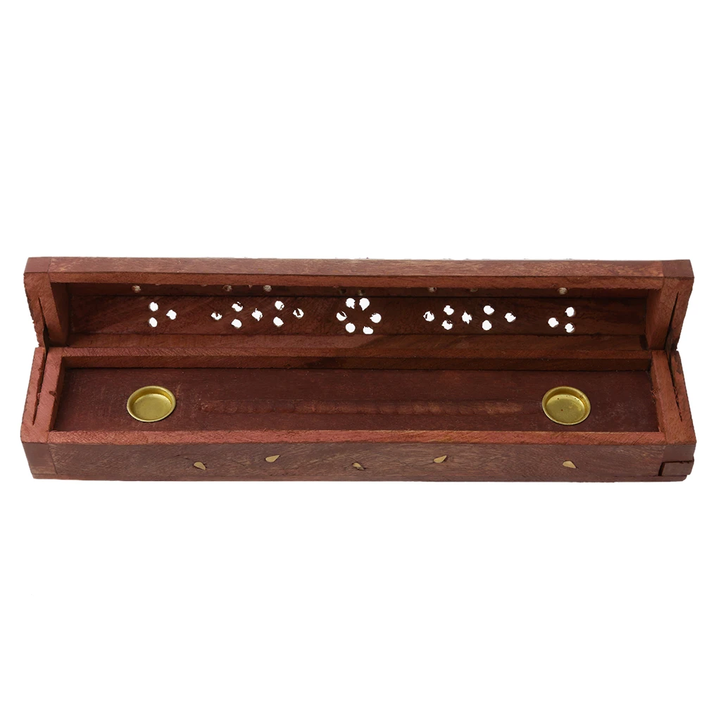 Bodhi Wood Incense Burner Case Box Holders 10.24 X 2 X 2.2 Inch