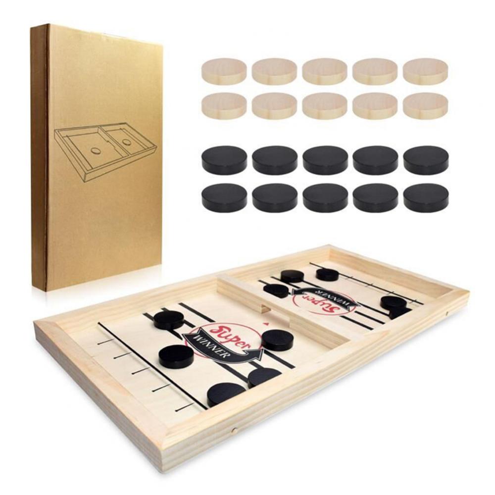 Tabletop Fast Sling Puck Game Parent-Child Game Toys for Adult and Kids
