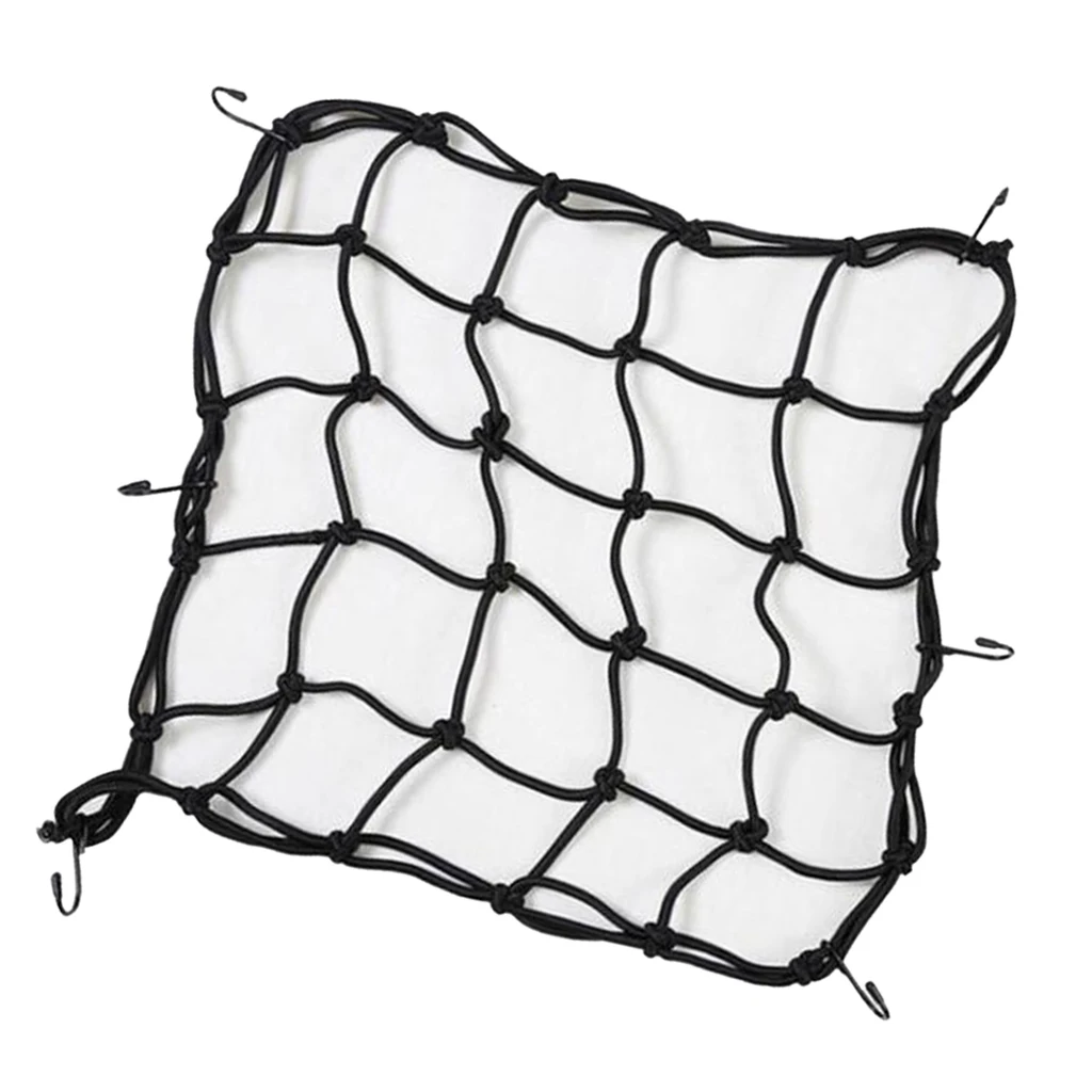 Black Cargo Net Motorcycle Luggage Tie Down Bungee Holder Tight Accessories