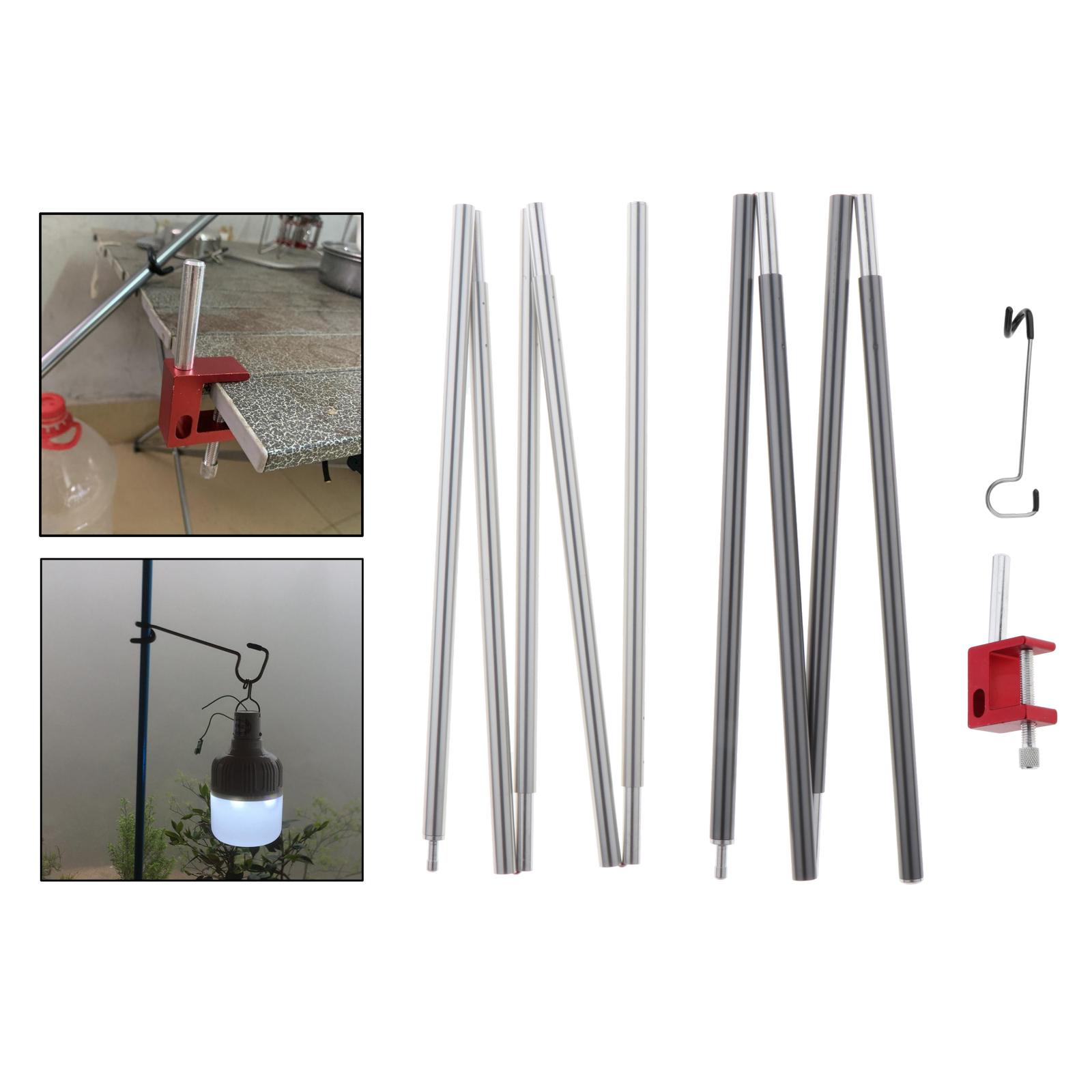 Outdoor Folding Lamp Post Pole Tent Hanging Light Hanger Holder Clip Stand for Camping Hiking Travel Picnic