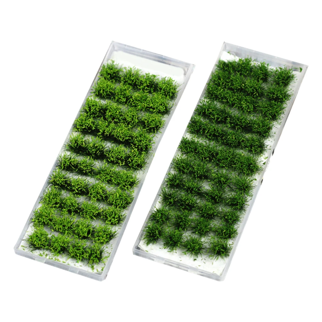 40 Pieces Grass Tufts for Sand Table Model Dioramas Railway Layout Miniature Accessories 1:35 1:48 1:72 1:87 Scale