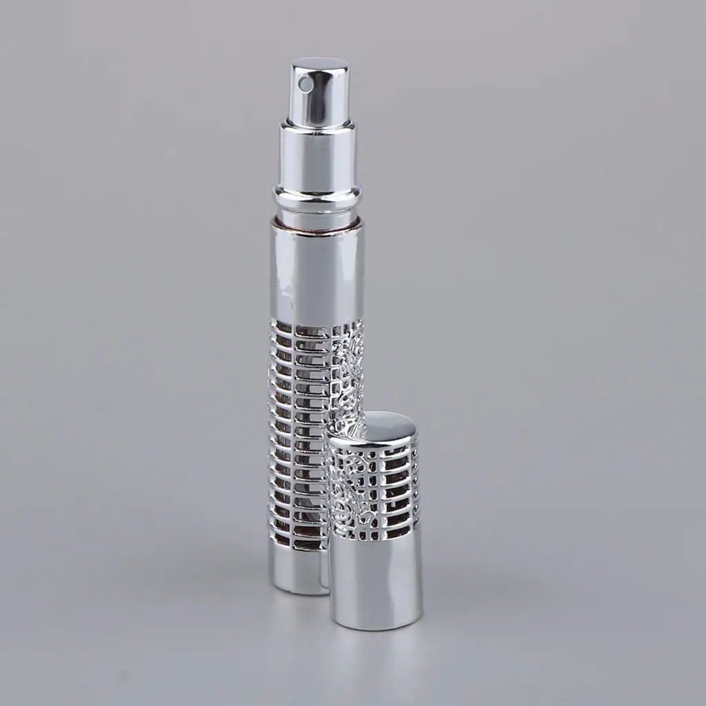 Travel Portable Refillable Empty Jar Perfume Atomizer Pump Spray Bottles 5ml,Length:10cm/3.94inches,Diameter: 1.5cm/0.59inch