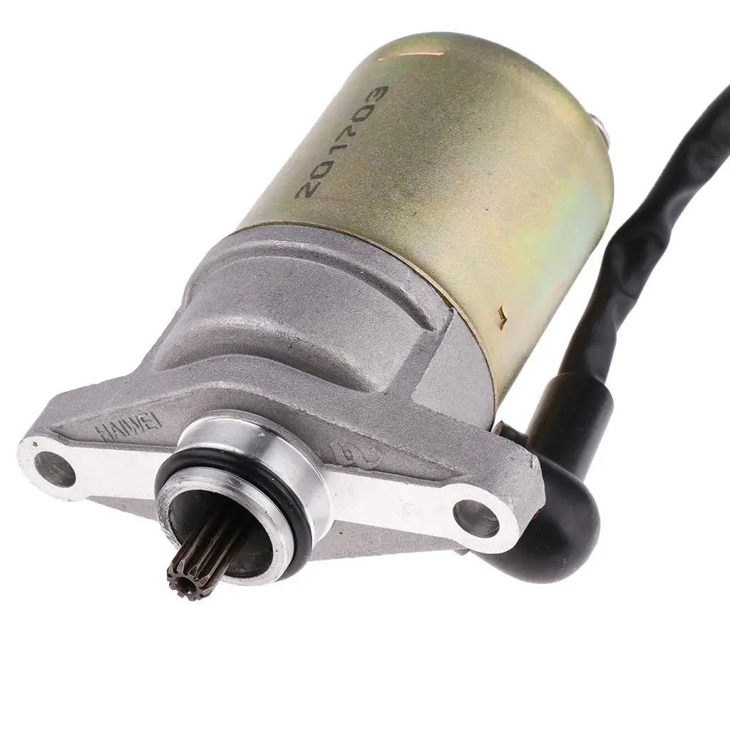 DC12V 10 Tooth Electric Starter Motor for 49cc 50cc 60cc 72cc Scooters, Mopeds,