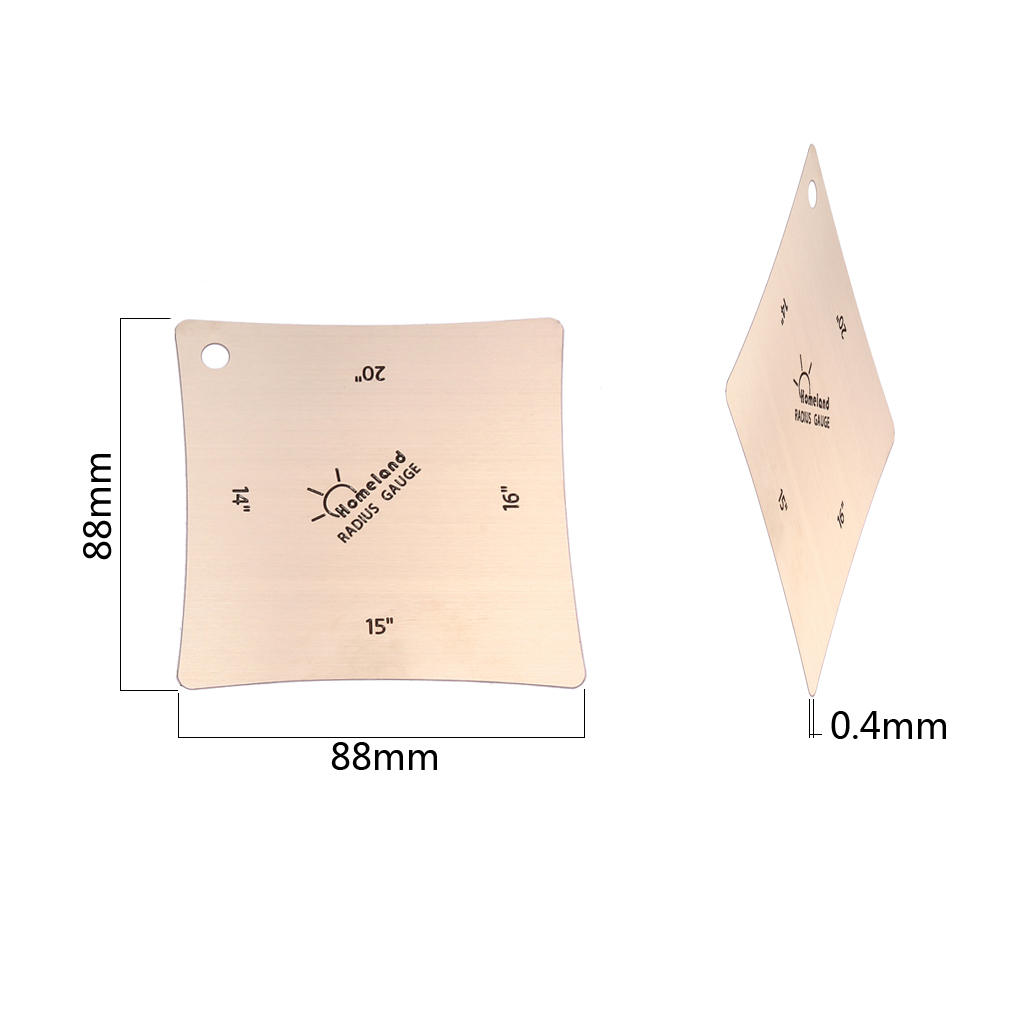 Set of 2 Guitar Bass Square Radius Gauge Fingerboard Measuring Luthier Tools