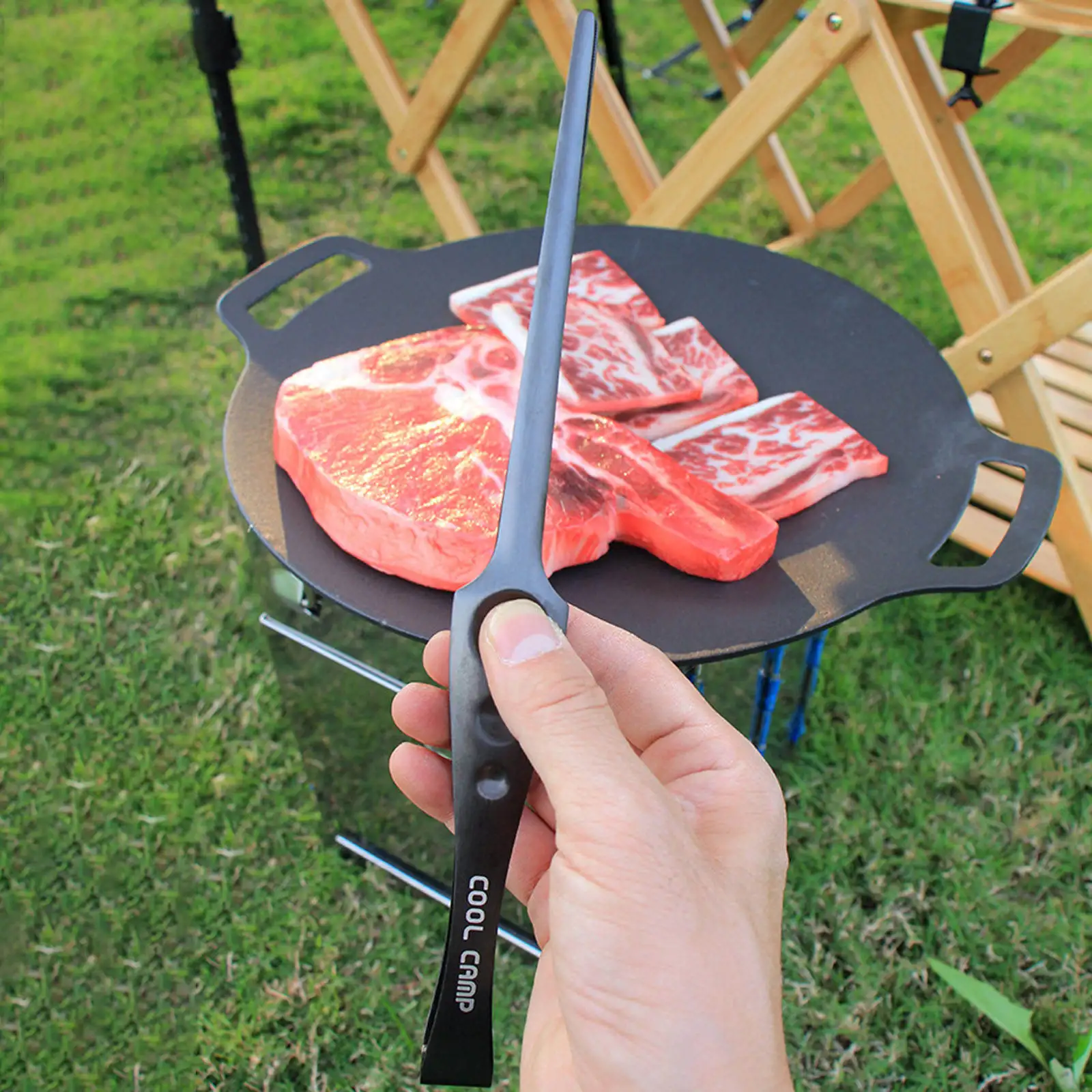 Tongs Tweezer Clip BBQ Reusable Ultralight Handy Non-Slip Utensil for Steak Serving Toast Kitchen Bacon Food Camping