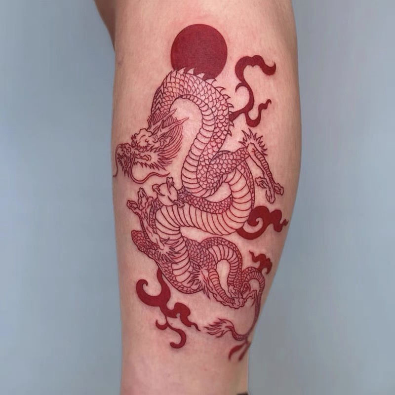 Best of Big Size Red Dragon Temporary Tattoo Stickers For Men Women Arm Body Art Waterproof Fake Tattos Tarragon Flash Decals Tatoos Reviews & Tips