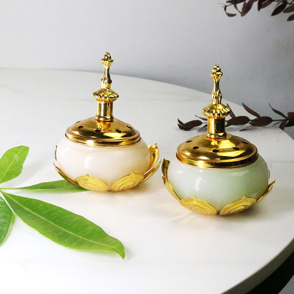 Modern Lotus Incense Burner Holder Frankincense Censer Indoor Bedroom Hotel Meditation Aromatherapy Home Fragrances Decor