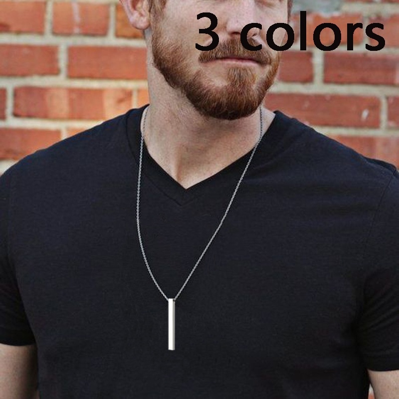 Fashion Simple Men Women's Bar Necklace 