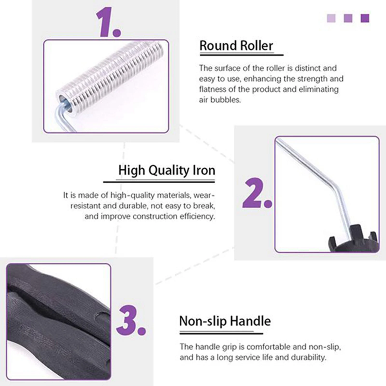 5pcs Fiberglass Roller Kit Bubble Paddle Tool Laminating Roller Kit for FRP Mould