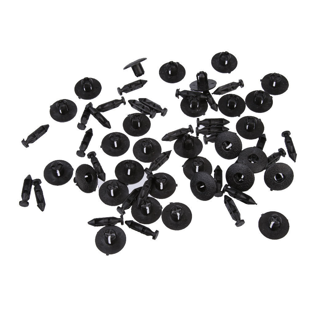 30x Black Bumper Radiator Mounting Bracket Clips Retainer For  