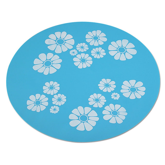 Round Silicone Mat for 1.6 L Automatic Pet Water Fountain for Dogs Cats  (Blue Mat) 