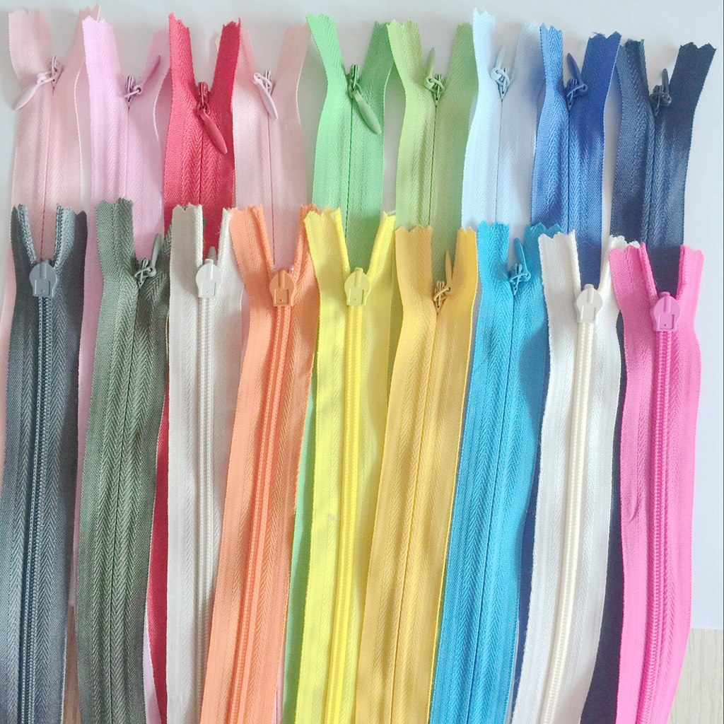 18pcs 40cm Multicolored Invisible Zippers Closed End Dress Bag DIY Craft