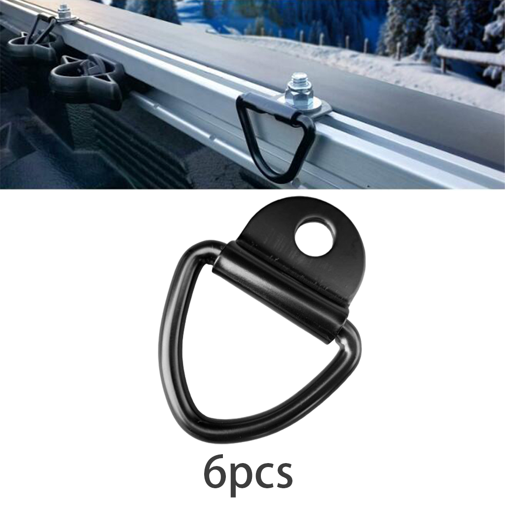 D-Ring Tie Down, Small Steel D Rings Anchor Lashing Ring for Loads on Case Truck Cargo Trailers RV Boats