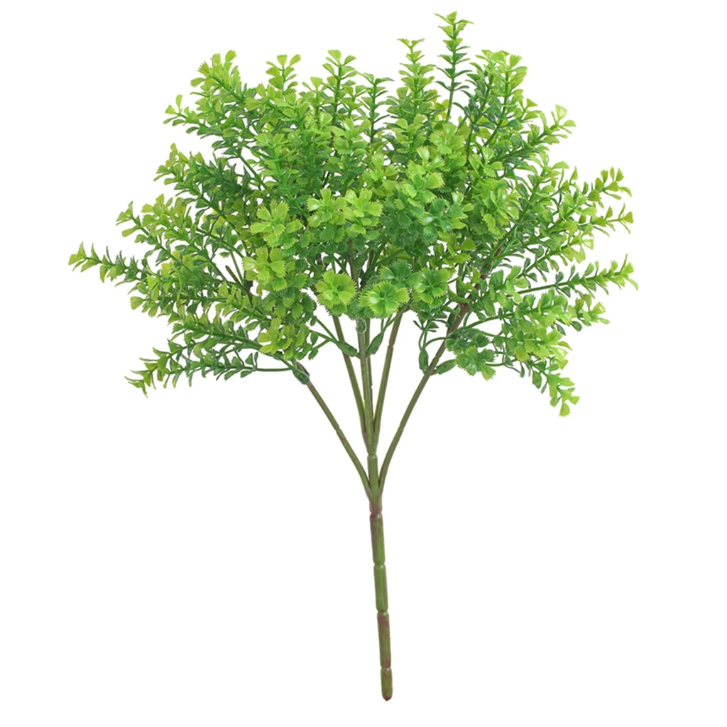 Realistic Greenery 4-Leaf  6 Heads for Patio Lawn and Garden Decor