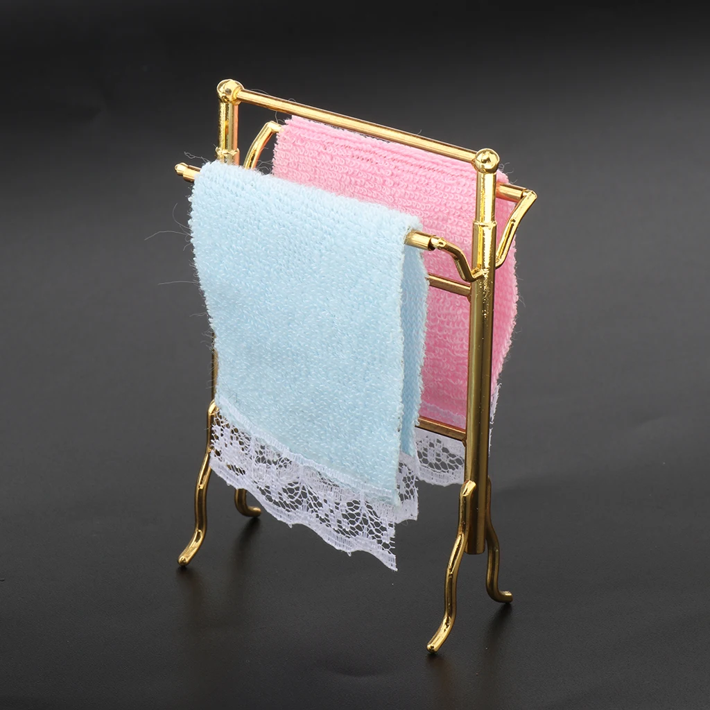 Dolls Bathroom Towel Rail Standing Towel Rails Miniature for