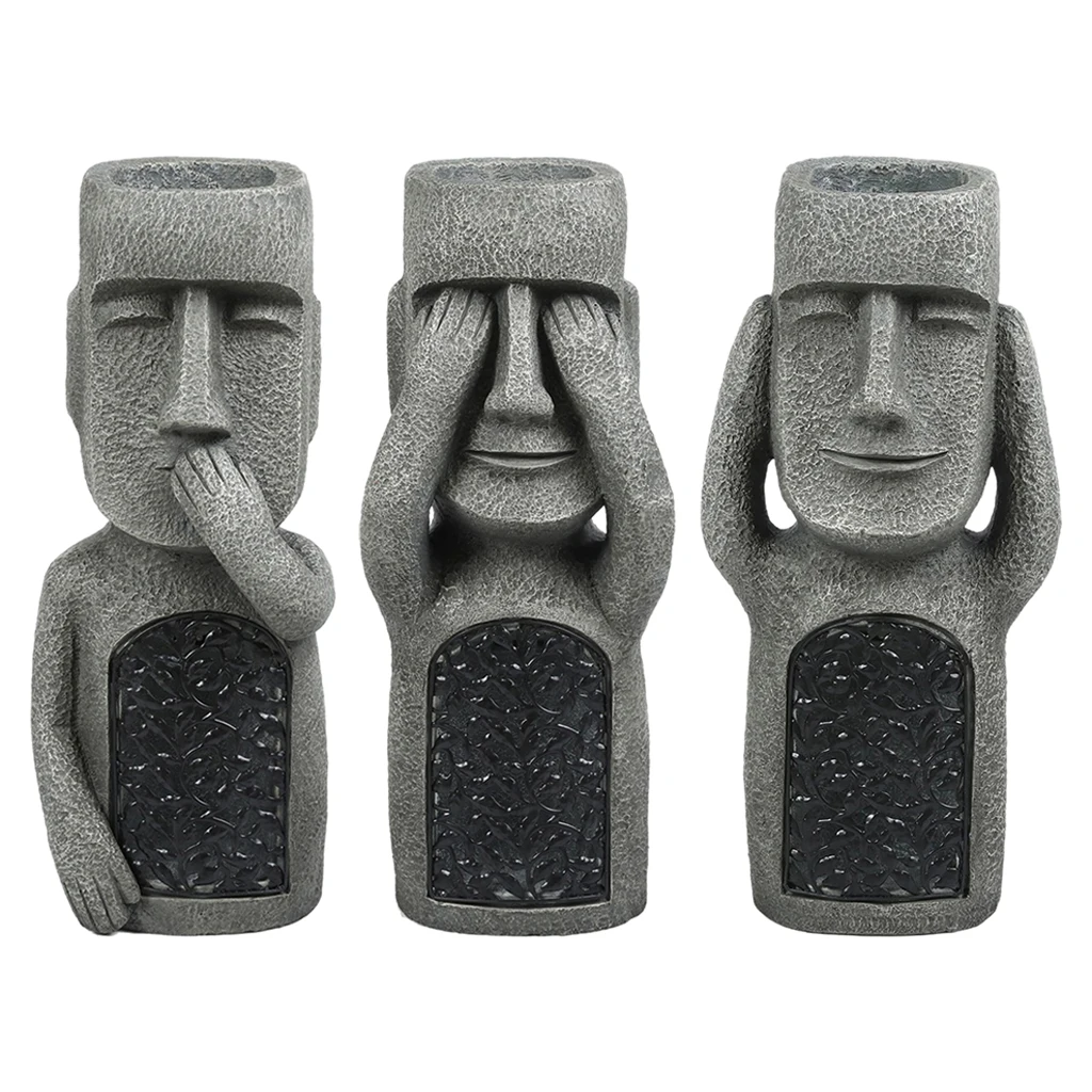 Funny Easter Island Statue Ahu Akivi Moai Monolith Garden Decor Sculpture