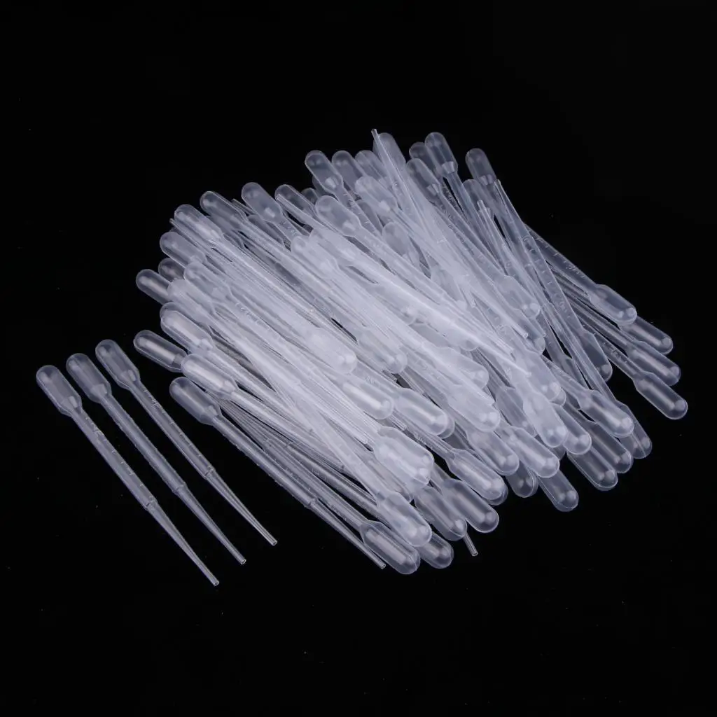 2ML Plastic Transfer Pipettes- Eye Dropper (Pack Of 100) - Essential Oils Pipettes Dropper Makeup Tool