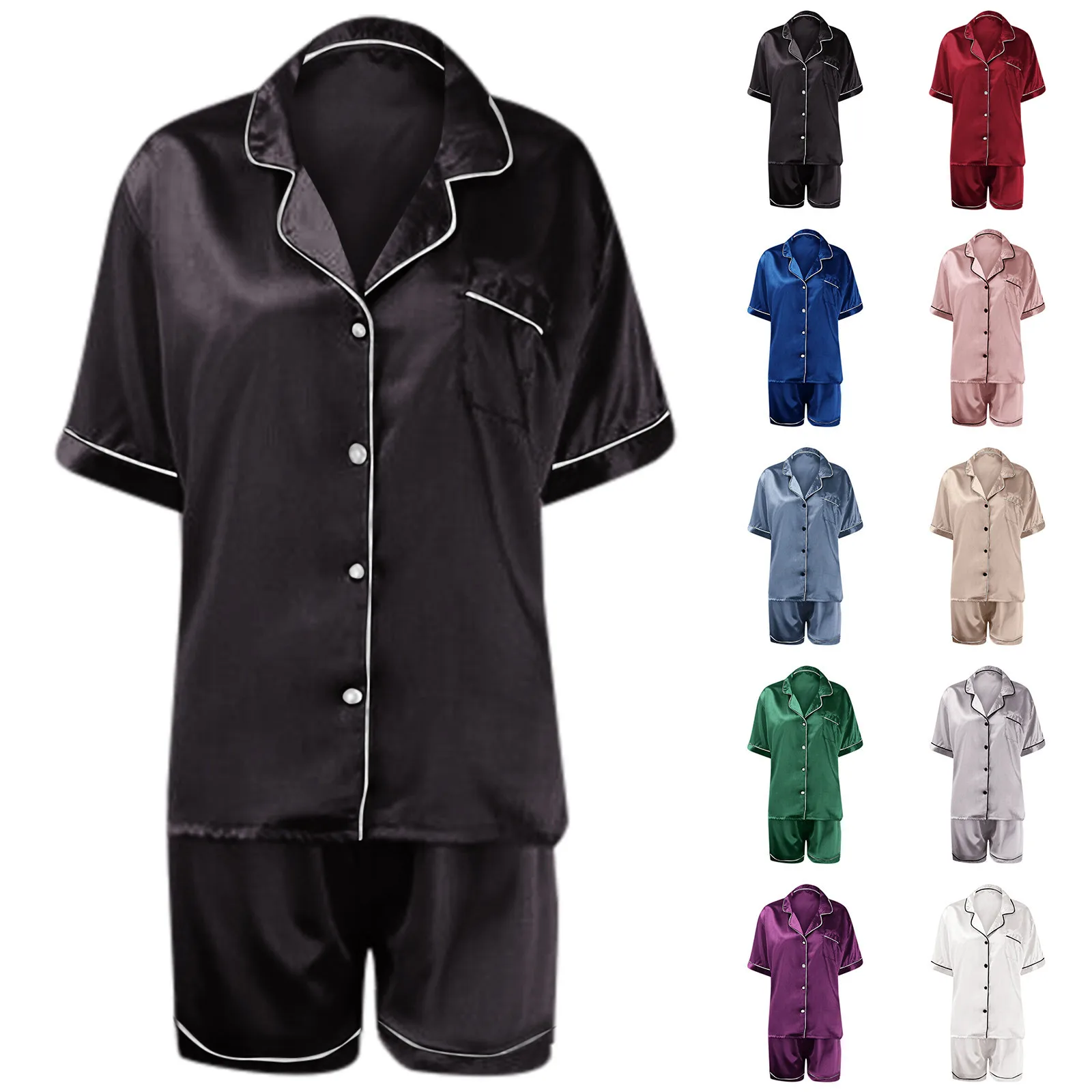ladies pjs Satin Silk Pajamas for Women Summer Pyjamas Home Clothes Women Nightwear Pajama Set Long Nightgown 5XL Large Size Sleepwear pyjamas for women