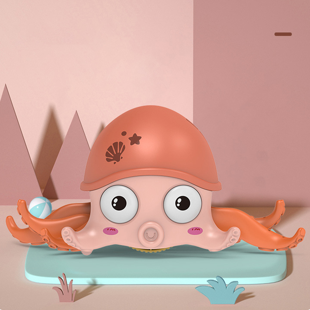 Cartoon Classic Clockwork Wind Up Crawling Octopus Play in Water Dabbling Baby Bathing Pool Bathtub Shower Bath Toy for Kids