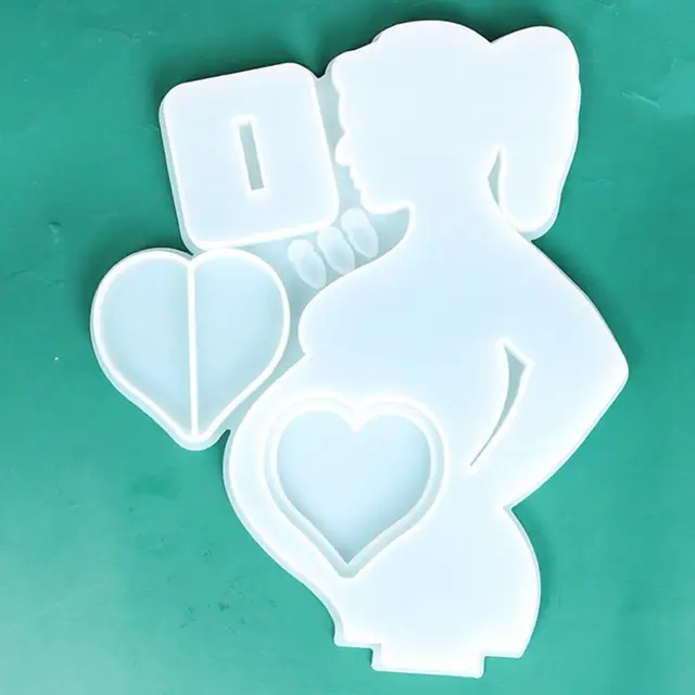 China Factory Pregnant Woman with Heart Picture Frame Silicone