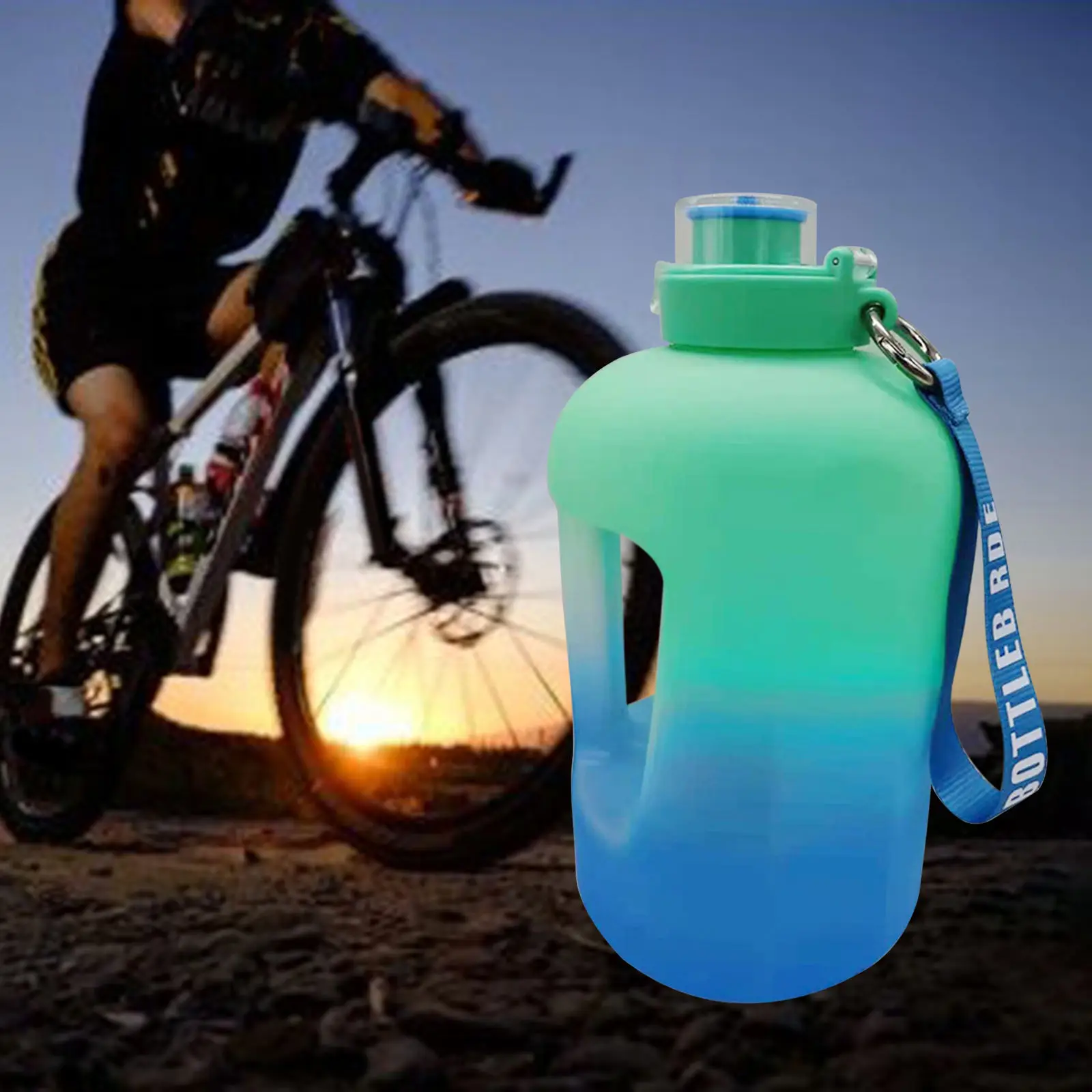 2.5L Water Bottle with Motivational Time Marker Leak-Proof Water Jug for Exercise Camp Outdoor Activity