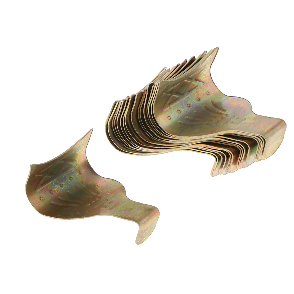 Hardware Brass Plated Picture Rail Moulding Hook - Pack of 20 - Picture Hanging Hooks Photo Frame Hook Mirror Hangers